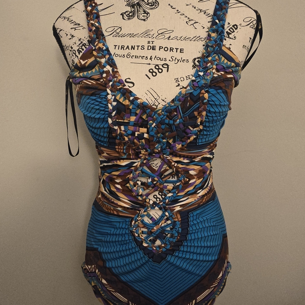 Sky clothing braided tank S